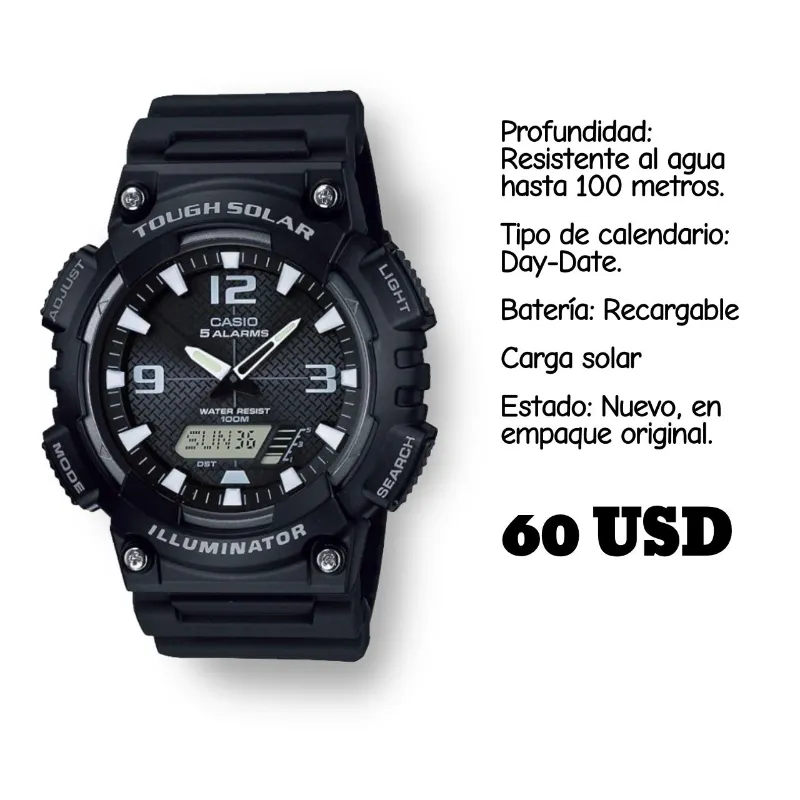 RELOJ CASIO ORIGINAL NUEVO EN CAJA MODELO  AQ-S810W-1AVDF