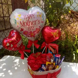 Caja de corazón con rosas