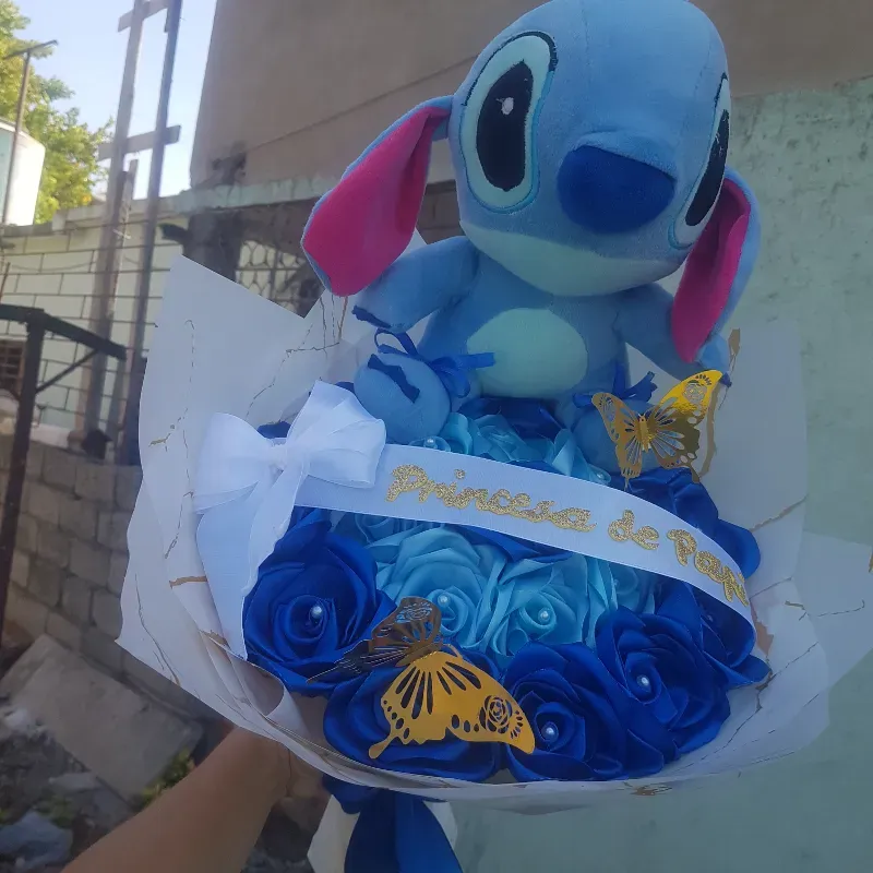 Ramo de 20 Rosas Eternas con peluche