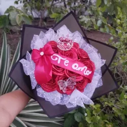 Rosas con brillo 