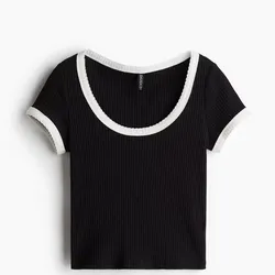 Camiseta de canalé H&M 