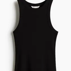 Camiseta sin mangas de canalé H&M 