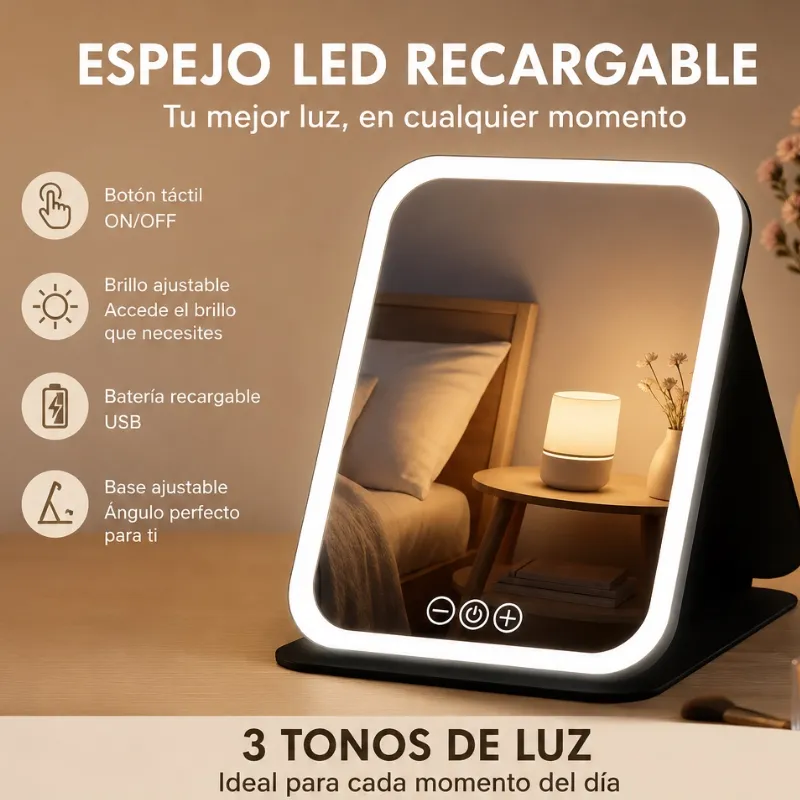 Espejo led