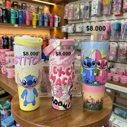 Termo de Stich y Labubu