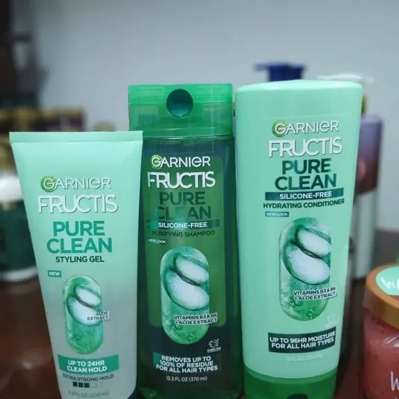 ✨ Shampoo, acondicionador y Gel Garnier Fructis Pure Clean