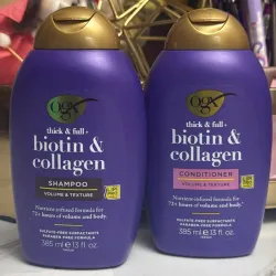 💜 Shampoo y Acondicionador OGX con Biotina y Colágeno 