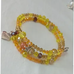 Pulsera de alambre y swarowsky 