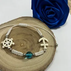 Pulsera tejida para el verano