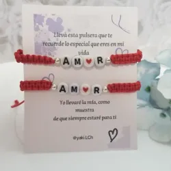 Pulseras tejidas rojas