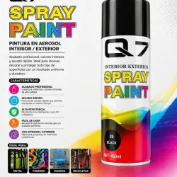 Spray pintura negra 🌑 brillo