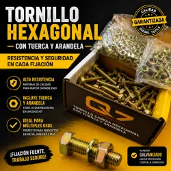 Tornillos M6 con tuerca y arandela