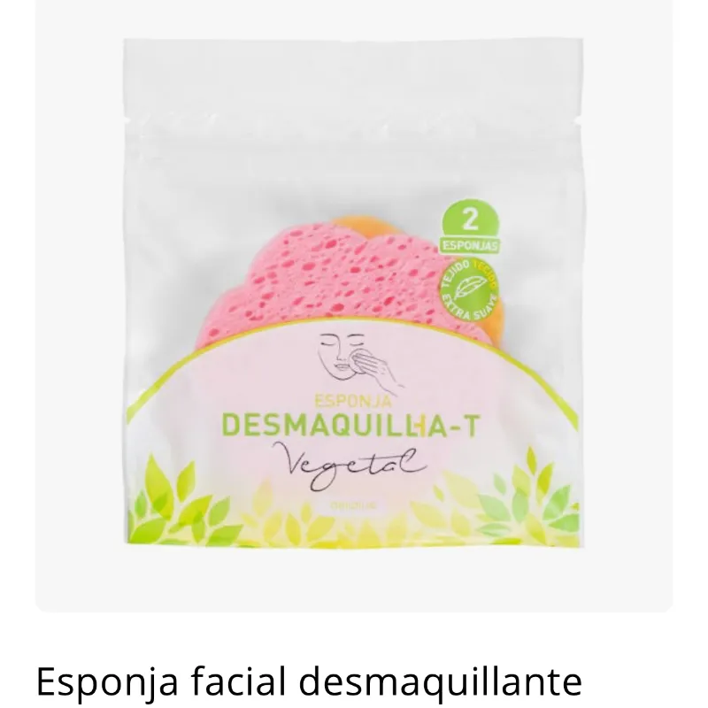  2  Esponja Desmaquilladora Vejetal 