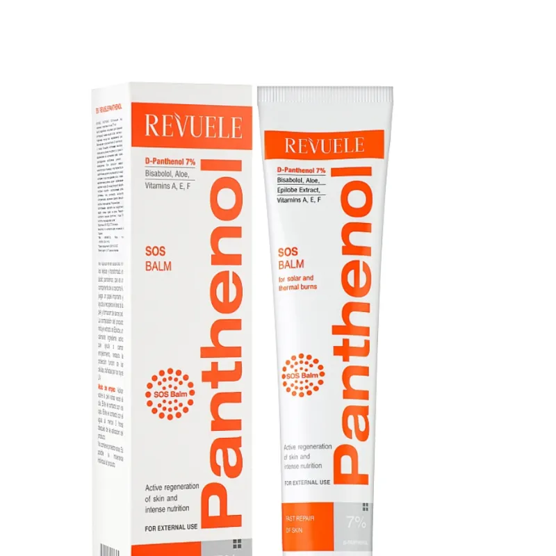 Bálsamo nutritivo y reparador para quemaduras solares y térmicas con aloe y vitaminas A, E