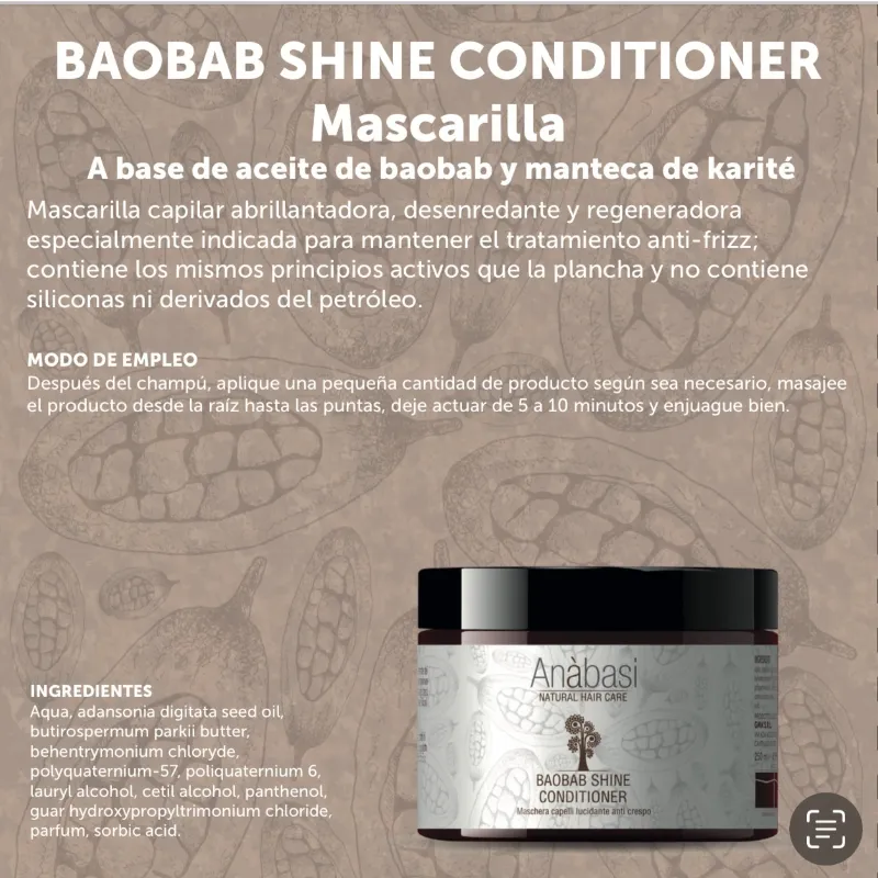 Baobab shine  mascarilla 