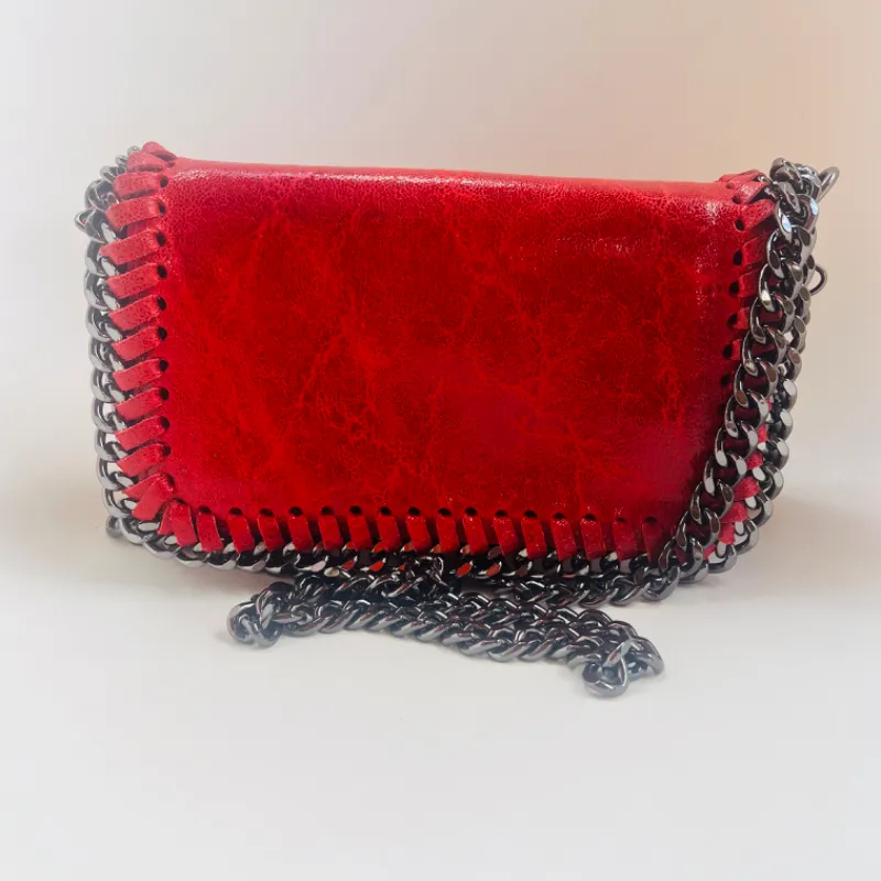 Cartera de piel Roja 