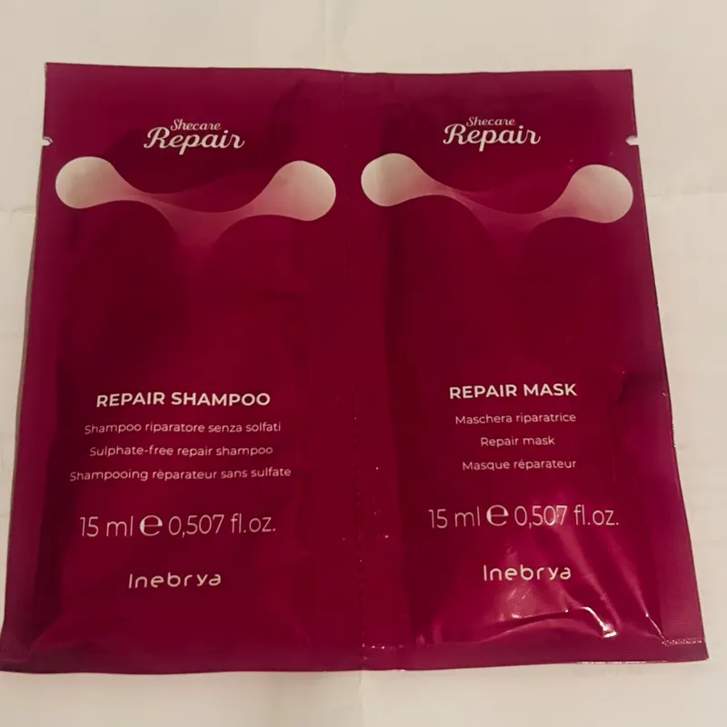 Regalo por más de 3 pz Champú reparador y mask reparador 15ml 2 pz