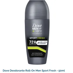 Desodorante Dove 50 ml   3 pz  De Honbre 