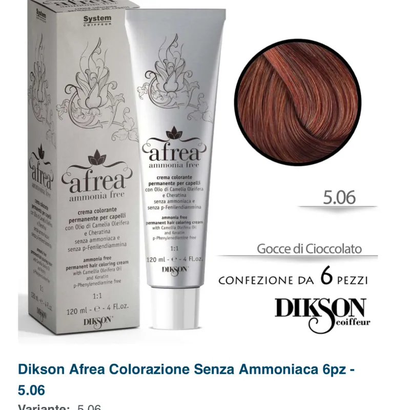 Dikson Afrea 5.06 Gotas de chocolate 120 ml 18 pz 