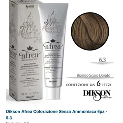 Dikson Afrea 6.3 Rubio Oscuro Dorado 120 ml  3 Diponible 