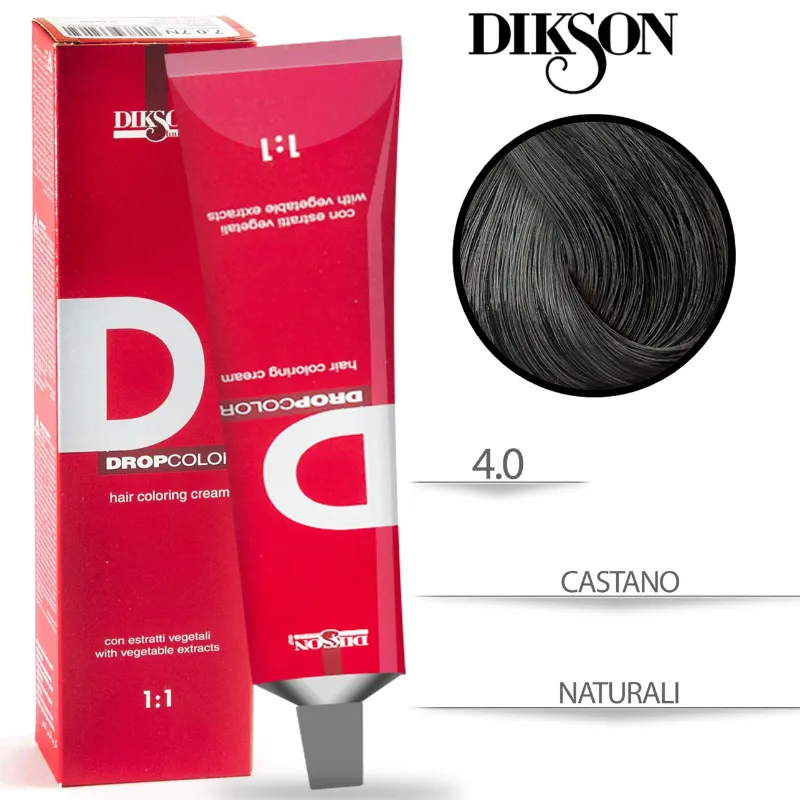 Dikson Drop color Castaño  4.0 100 ml 10 pz 