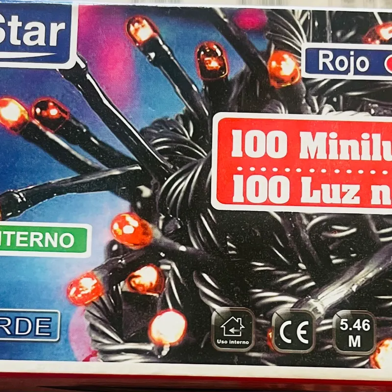 Luz Para Navidad Roja 5.46 m