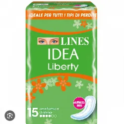 Íntima Líneas Idea Libertad Anatómica  Toallas, 15 Piezas