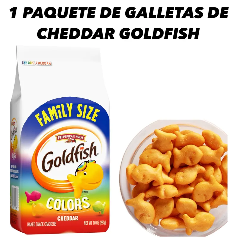 1 PAQUETE DE GALLETAS DE CHEDDAR GOLDFISH