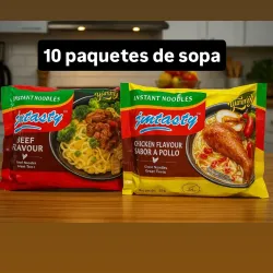 10 Sopa de pollo y Res(5+5) de 65 gramos