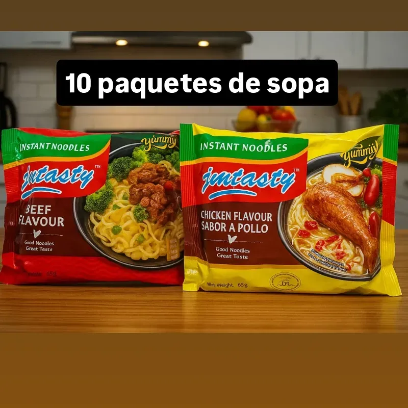 10 Sopa de pollo y Res(5+5) de 65 gramos