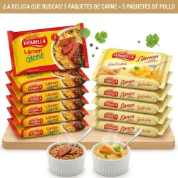 10 SOPAS INSTANTÁNEAS( 5 DE RES+ 5 DE POLLO) 🐂🐔