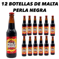 12 BOTELLAS DE MALTA PERLA NEGRA