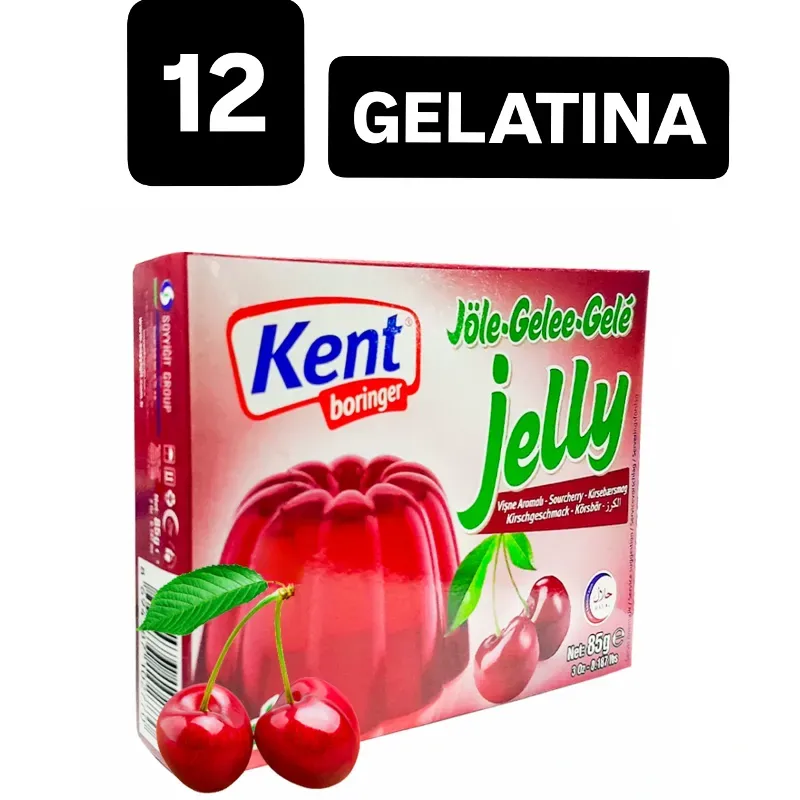 12 PAQUETES DE GELATINA KENT 🍮🍒