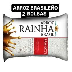 2 BOLSAS ARROZ BLANCO RAINHA 🍚🍚
