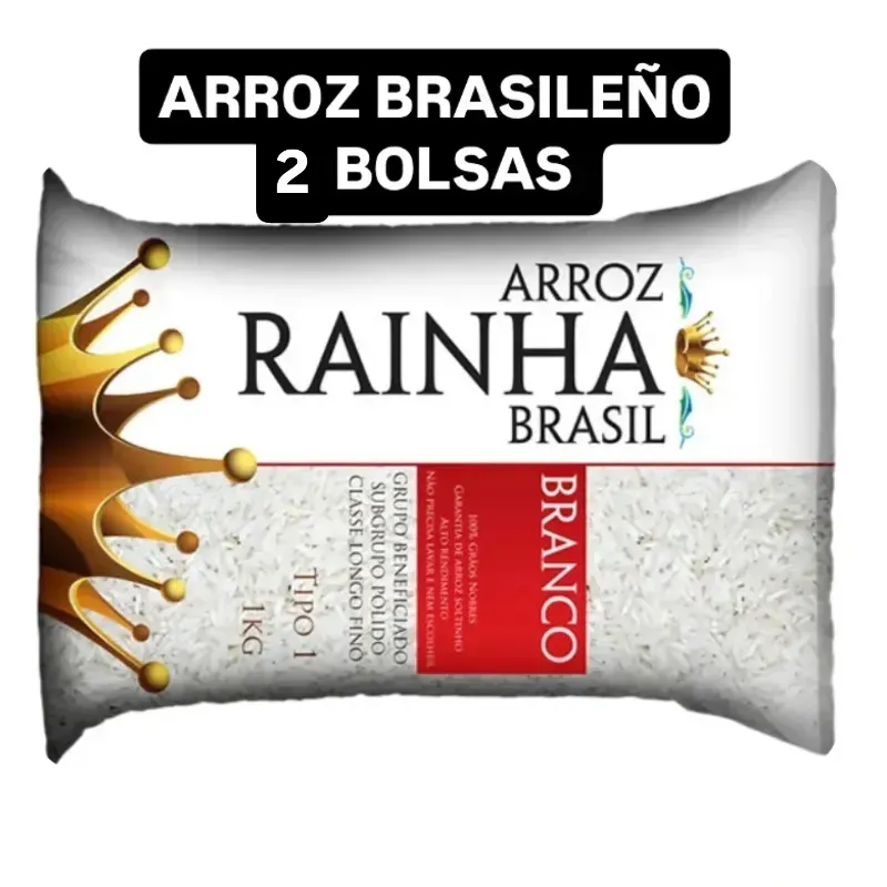 2 BOLSAS ARROZ BLANCO RAINHA 🍚🍚