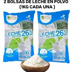 2 BOLSAS DE LECHE EN POLVO (1KG CADA BOLSA)