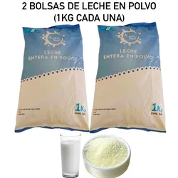2 BOLSAS DE LECHE EN POLVO (1KG CADA BOLSA)