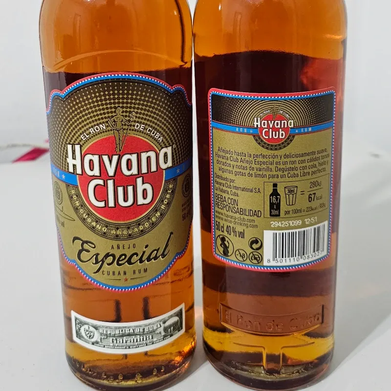 2 BOTELLAS DE RON HAVANA CLUB ESPECIAL ( 500ML+500ML)🍾🍾