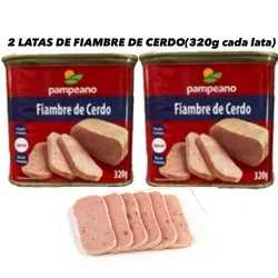 2 LATAS DE FIAMBRE DE CERDO(320g cada lata)