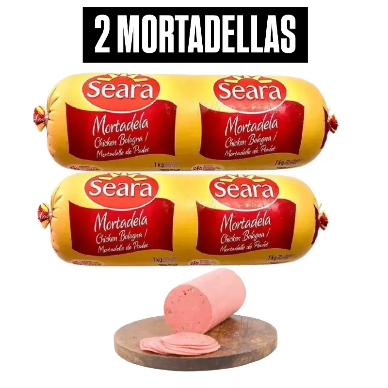 2 MORTADELLAS DE POLLO SEARA( 500 gr+ 500gr) 🤤🤤