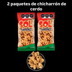 2 PAQUETES DE CHICHARRON DE CERDO 🐷