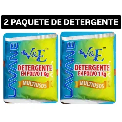 2 PAQUETES DE DETERGENTE EN POLVO(1KG+1KG)⛺️ 
