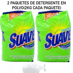 2 PAQUETES. DE DETERGENTE EN POLVO SUAVE ( 2 KG cada paquete )