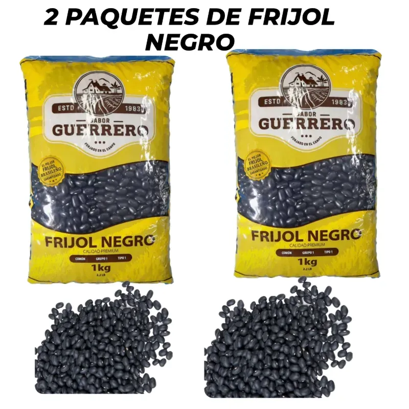 2 PAQUETES DE FRIJOL NEGRO(1KG+1KG) 💪🏿💪🏿