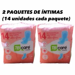 2 PAQUETES DE ÍNTIMAS ( 14 unidades cada paquetes)
