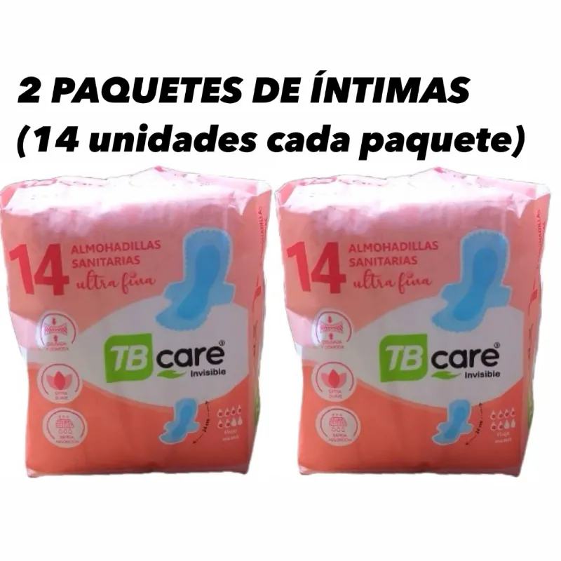 2 PAQUETES DE ÍNTIMAS ( 14 unidades cada paquetes)