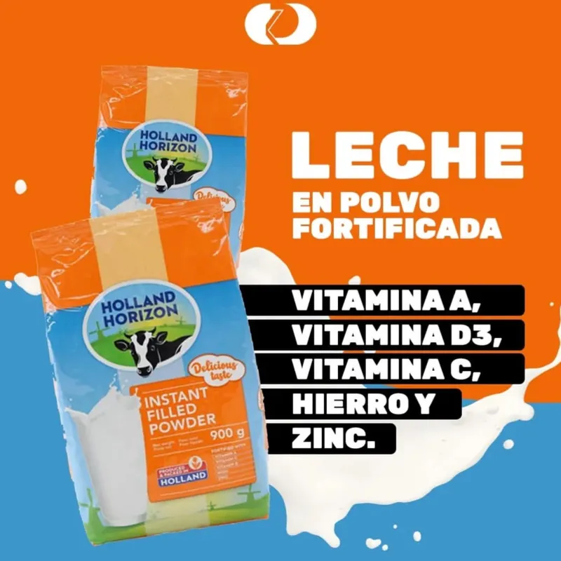 2 PAQUETES DE LECHE EN POLVO  HOLLAND HORIZON (900g)