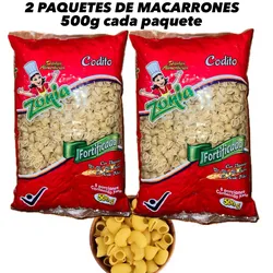 2 PAQUETES DE MACARRONES(500g cada paquete) 
