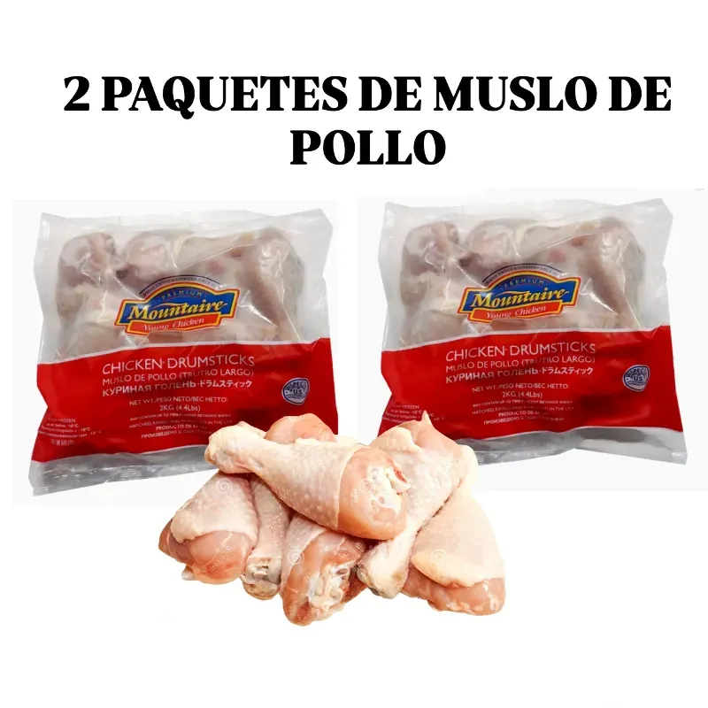 2 PAQUETES DE MUSLO DE POLLO ( 2KG +2KG) 🍗🍗