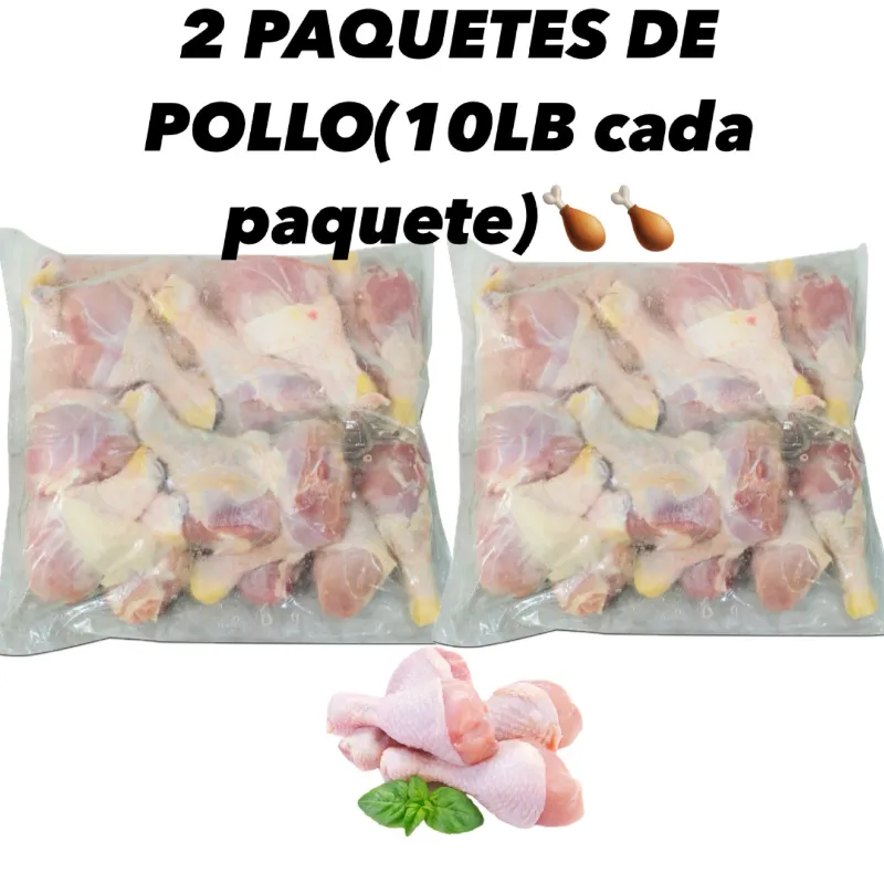 2 PAQUETES DE POLLO ( 10LB cada paquete )🍗🍗