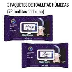 2 PAQUETES DE TOALLITAS HÚMEDAS (72 toallitas cada paquete)